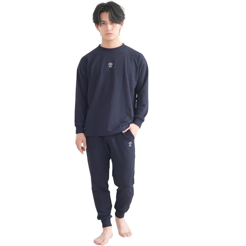 Luanna Jenna Colantotte Pajama Relaxing for Men and Gift Navy Set, Wear, Sweatsuit, Women, Loungewear, (JP, Alphabet, M, (Men's))