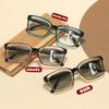 Retro Luxury Multifocal Photochromic Reading Glasses Neutral HD Far Near Dual Use Anti Blue Light
