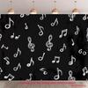 Chalk Drawn Music Notes Backdrop Blackboard Treble Clef Studio Background