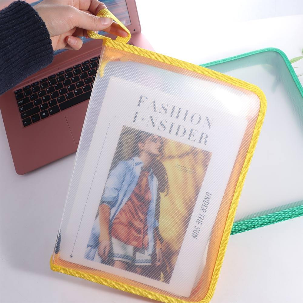 Storage Bags Stationery Test Paper Folder Paper Organizer Zipper Storage Bag File Bag Folders