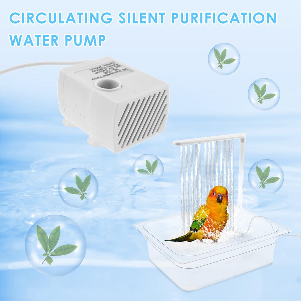 Kuş Banyosu Otomatik Küvet Kuşlar İçin Papağanlar Dolaşan Su Muhabbet Kuşu USB Elektrikli Küvet Duş Fıskiyesi Papağan malzemeleri