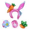 20 Pièces Ballon Lapin Bandeau Oreilles de Pâques Bandeau Fête Film Aluminium Headwear
