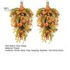 Autumn Door Swag Artificial Fall Teardrop Swag, Faux Pumpkins Berries Pinecones Leaves Indoor Outdoor Thanksgiving Ornaments Harvest Wreath for Front