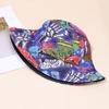 Plant Flower Print Outdoor Bucket Hat Casual Sun Hat Sun Protection Pot Hat