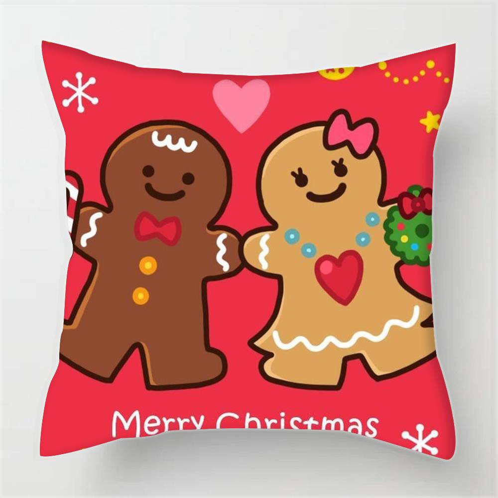 Pierniczkowy ludzik Boże Narodzenie Poszewki na poduszki pokrowce na poduszki sofy do salonu wystrój domu prezenty