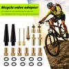 25Pcs/Set Bike Valve Adapter with Rubber Seal Inflator Needles American To British French Nozzles Universal Bicycle Pump Air Compressor Valve