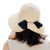 Sun Hat Children Elegant Lafite Straw Hat Outdoor Beach Hat Bow Seaside Vacation Bucket Hat