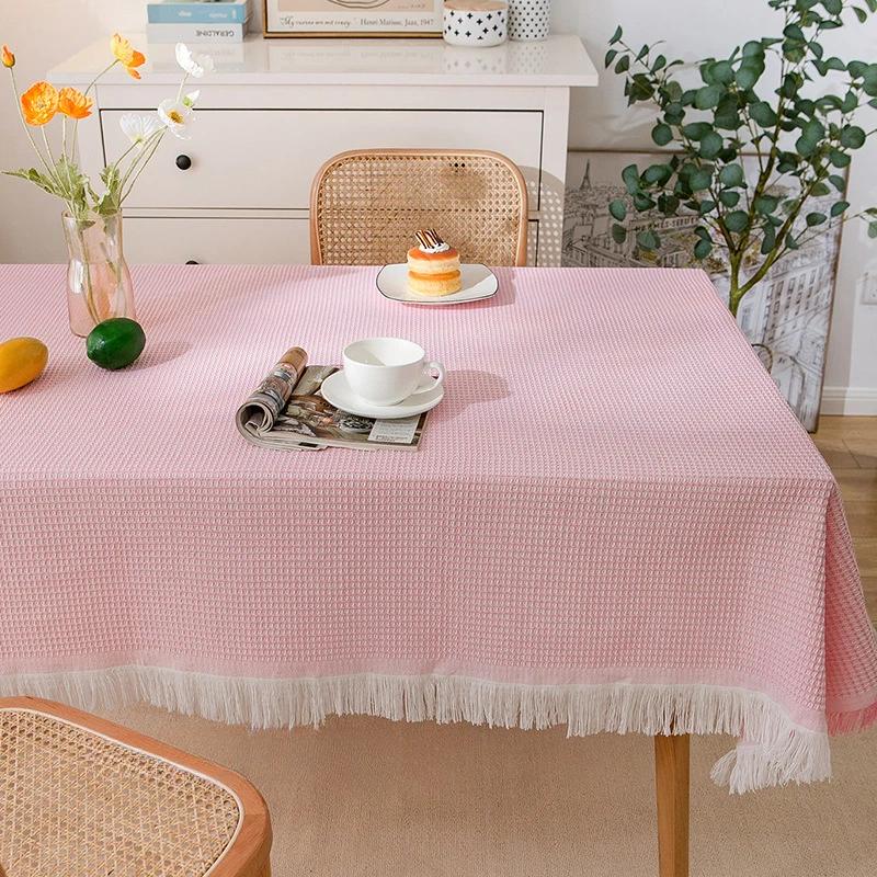 Braided Cotton Linen Tablecloth Tea Table Runner Decoration Rectangle Table Cover for Kitchen Wedding Dining Room Camping
