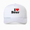 New Arrival I Love Beer Heartbeat Beer Graphic Printed Baseball Cap Casual Fashion Harajuku Man Breathable Snapback Hat