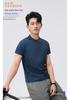 Men's Summer Ice Silk Zipper Sports T-Shirt - Breathable, Solid Color, Stand Collar, Short Sleeve, Casual Business Top
