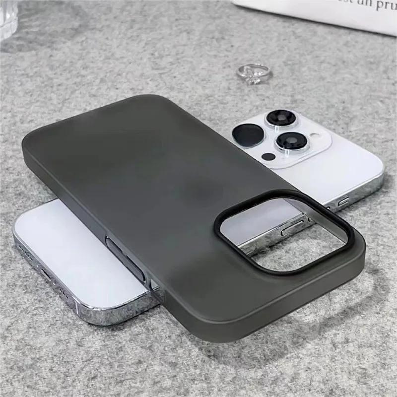 Luxury Ultra Thin Matte Hard PC Phone Case For iPhone 17 16 15 14 13 12 Pro Max 14 Plus Translucent Slim Shockproof Bumper Cover