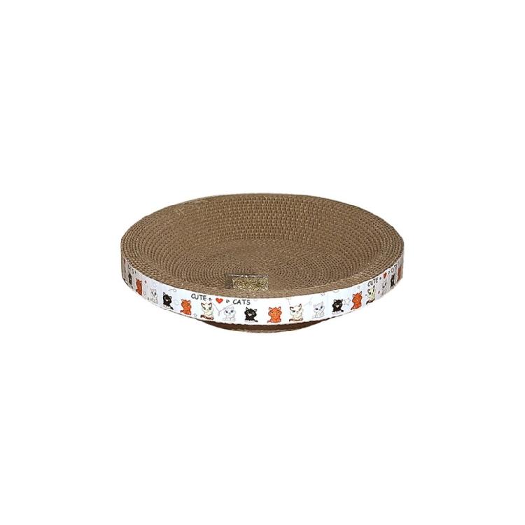 Round Cat Scratching Board Toy Funny Claw Grinder Corrugated Paper Kitten Bed
