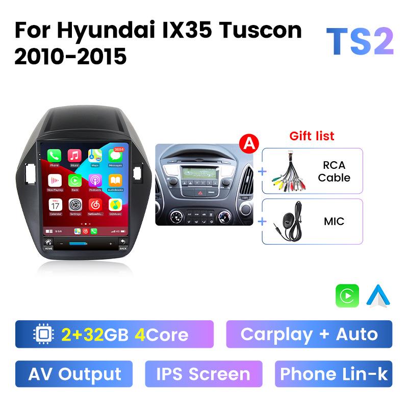 Compatible with 2010-2015 Hyundai IX35 Vertical Screen Android Navigation System for Reverse Imaging.