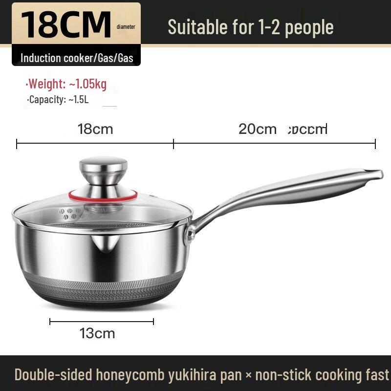 Barder 18cm 316 Edelstahl Waben Milch- & Suppentopf