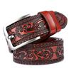 Personalized Men's Leather Belt for Jeans – Customized Carving Cowhide Belt Fashion Accessory