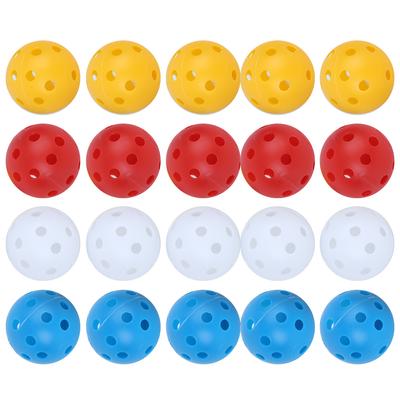 20Pcs Mixed Color Plastic Airflow Hollow Training Golf Ball Indoor Sports Practice Golf Accessories
