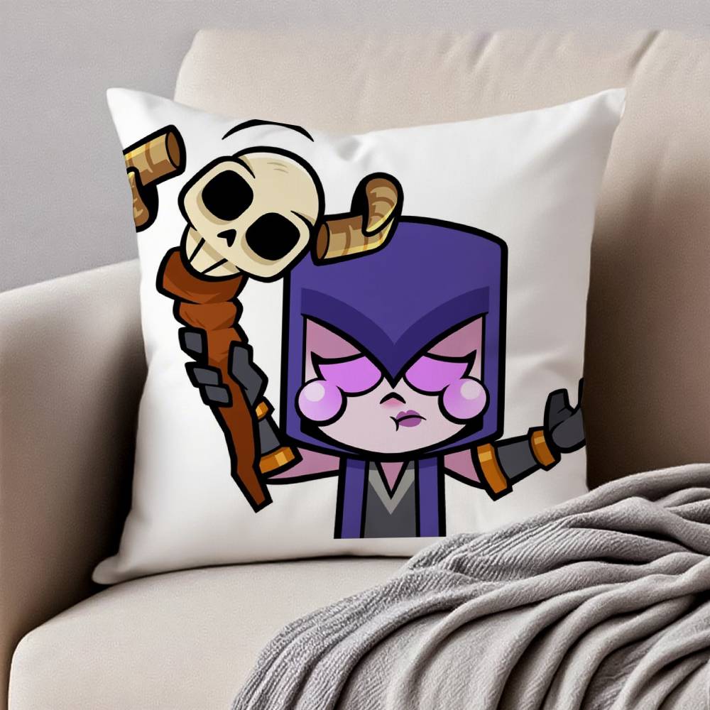 Anime C-Clash R-Royale Pillow Case Anti-dustmite Pillowcase Invisible Zipper Silky Short Plush Sofa Cushion Cover