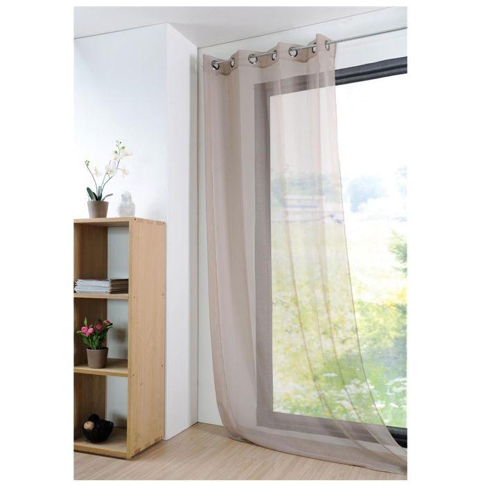 Voilage - Mona - 135 x 260 cm - 100% polyester - Œillets métalliques