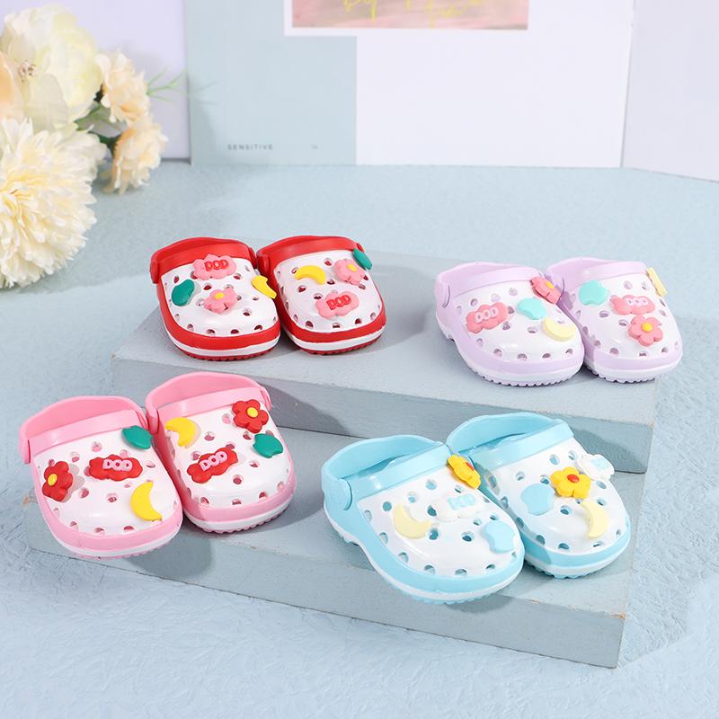 Dolls Shoes Cute Mini Hole Sandals Mixed Color Beach Shoes Doll Accessories Doll Dress Up Toys