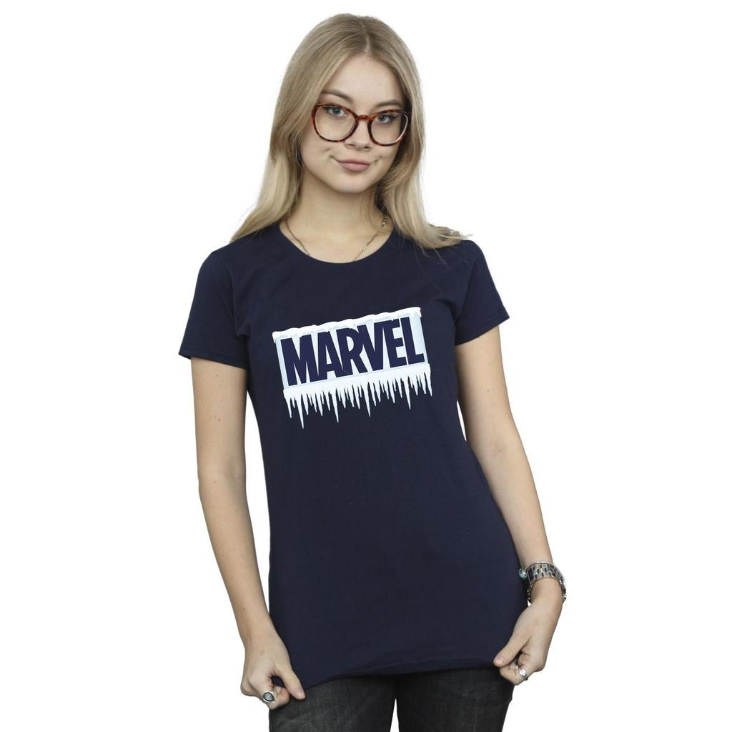 Marvel Womens/Ladies Icicle Logo Cotton T-Shirt