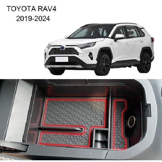 For -2025 Toyota RAV4 Red Center Console Armrest Box Storage Organizer Trays
