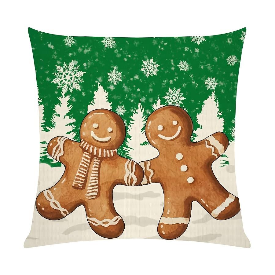 Christmas Themed Pillowcases: Snowman, Deer, Gingerbread Men & Christmas Tree Designs Sofa room cushion cover home decoration