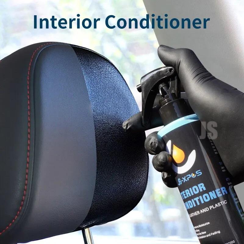 Plastic Leather Restorer Interior Trim Conditioner Polish Shine Cleaner Restore New Black Color Fading Repair Car Care Detail