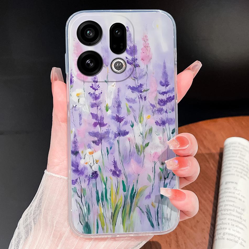 For Oppo Find X9 X8 X7 Pro Phone Case Lovely Fish Patterns Soft TPU Clear Silicone Shell For Oppo Find X7 Ultra Shockproof Funda