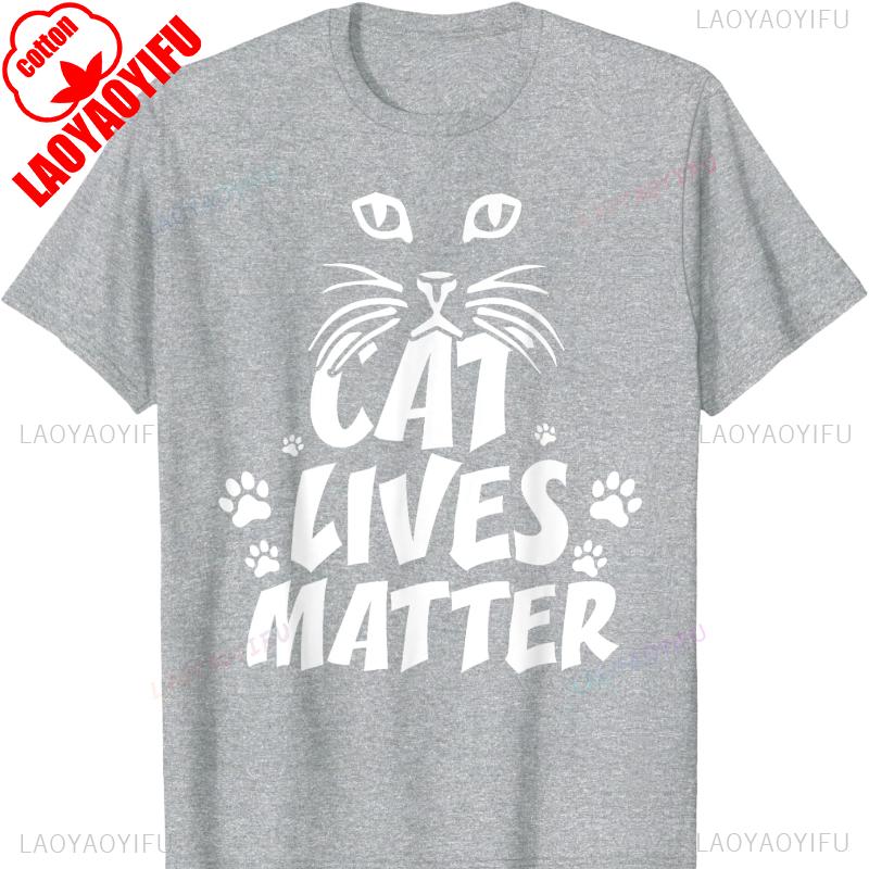 Cat Live Matter Cat Lovers Design TShirt Graphic T Shirts Oversized T Shirt Women Clothing Harajuku Y2k Vintage Clothes Tops