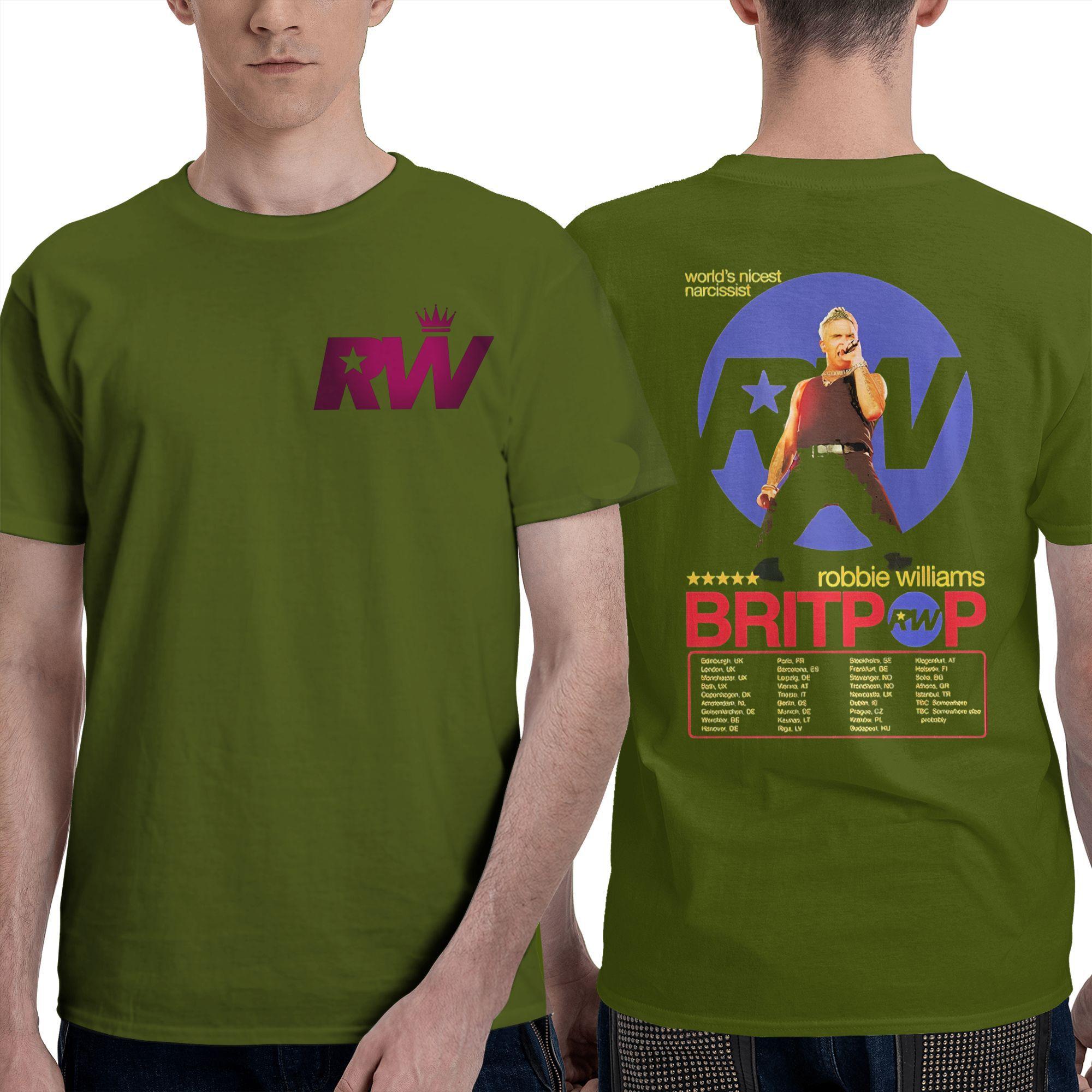 

Футболка Харадзюку Винтажная Робби Уильямс Живой Концерт 2025 Футболки Модная Футболка для Мужчин Летние Повседневные Футболки с Коротким Рукавом 4XL