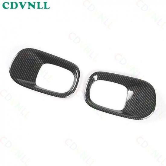 For Jeep Renegade 2015-23 Carbon Fiber Car Rear Fog light Decor Frame Trim 2PCS