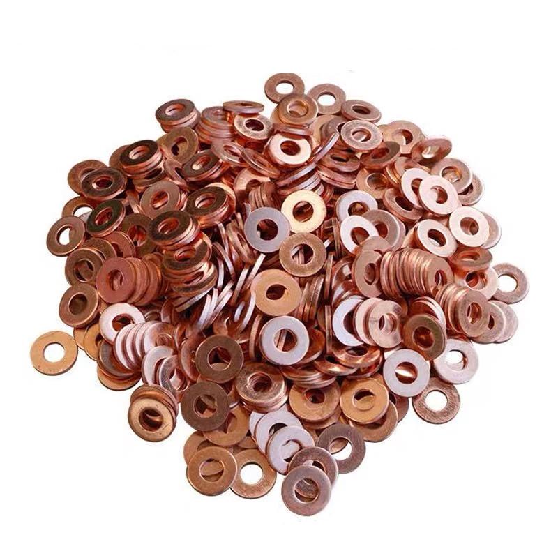 100PCS 7×15mm 7×13mm 9×18mm Diesel Common Rail Injector Nozzle Copper Seal Washer Fuel Pump Gasket Pad for CAT