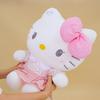 Cute Striped Bow Dress Plush Toy Doll For Kids And Collectors