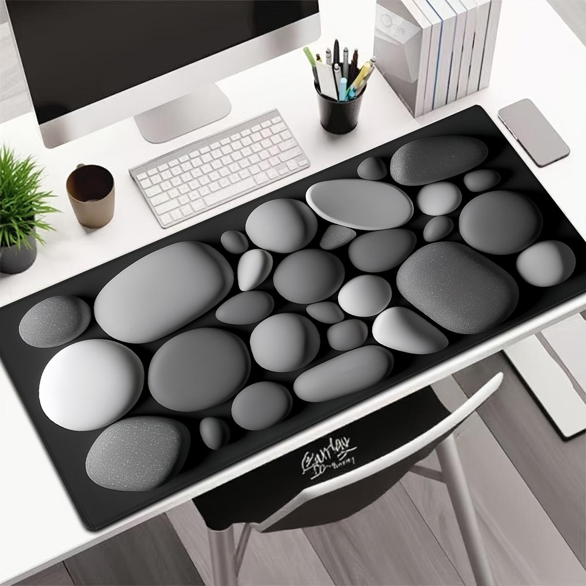Pebble Pattern Gaming Mouse Pad Large Desk Mat Laptop Keyboard NonSlip EdgeLocked Mouse Pad Extra Large Decorative Mat 800x400x2mm