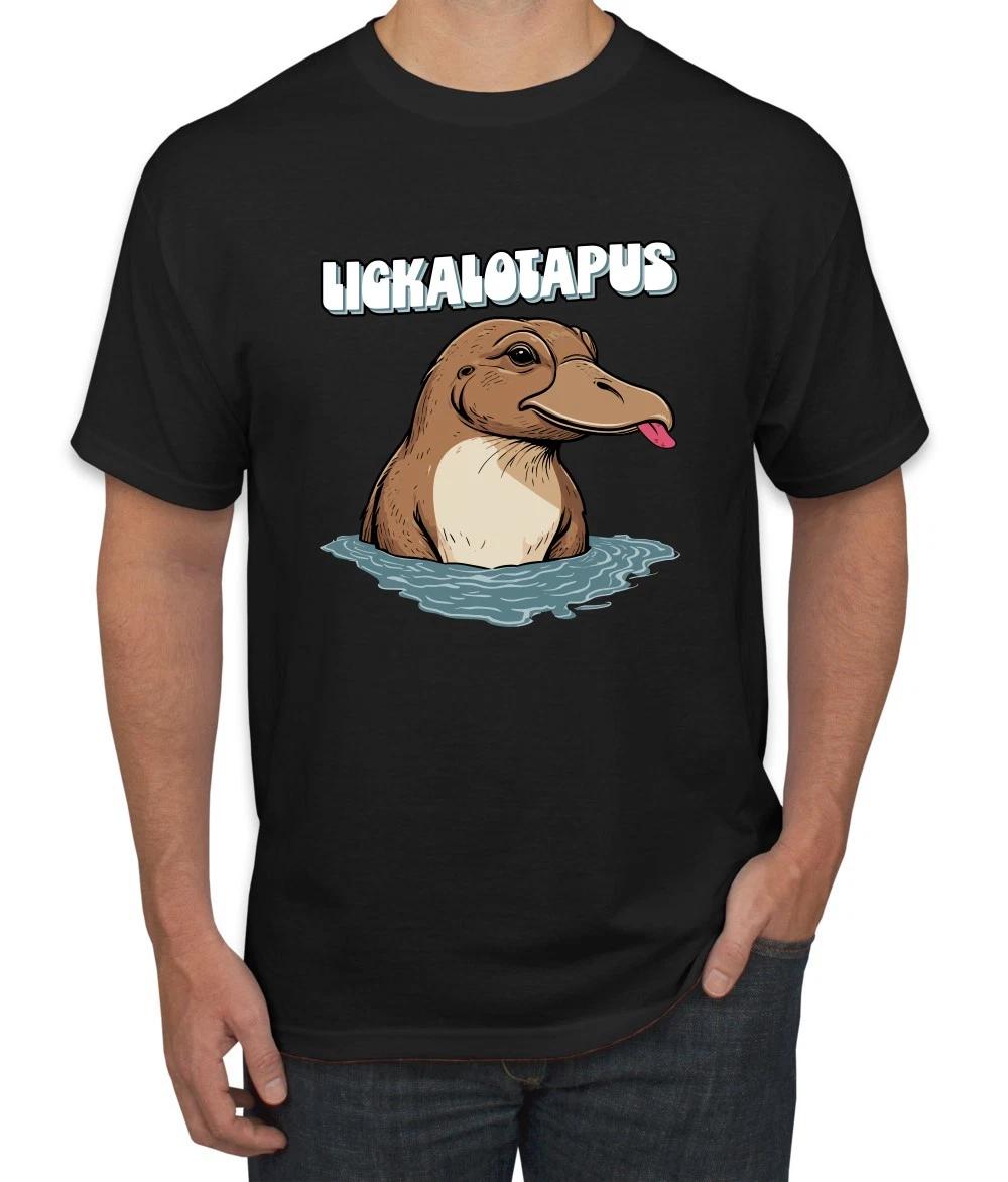 Lickalotapus Funny Platypus Animal Pun Men s T- Shirt 2XL