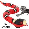 Electric Snake Toy, Smart Sensing Snake Toy Rechargeable, Snake Cat Toy for Cats, Interactive Realistic S-Shaped Moving Snake Cat Toy