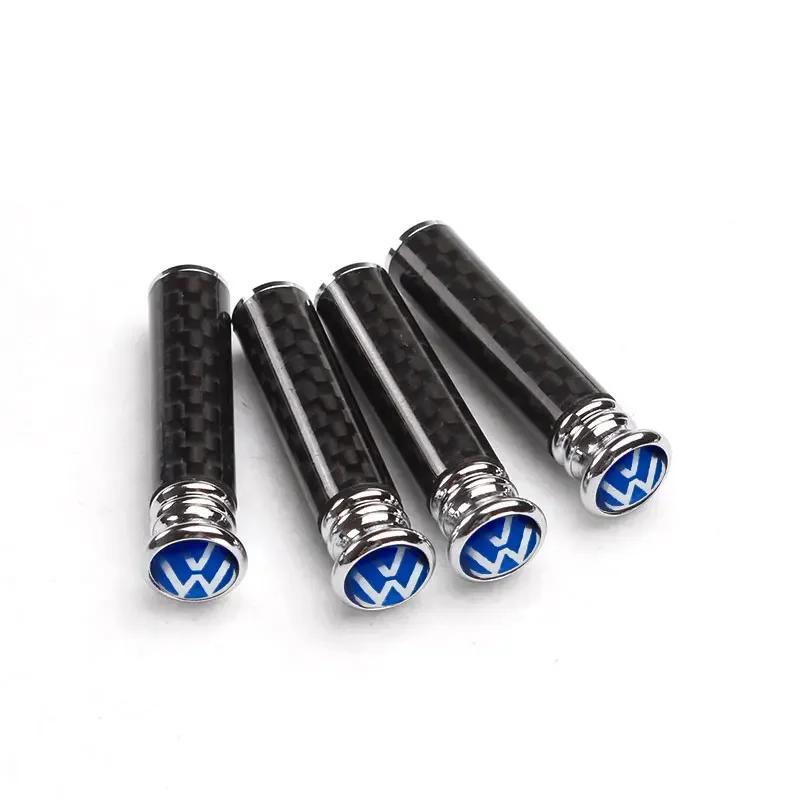 2026 Hot For VW VOLKSWAGEN 4PCS Carbon Fiber Car Door Lock Pins Bolt Cover For Volkswagen Passat Santana Tiguan Golf Bora Jetta