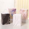 5Pcs Marble Design Kraft Paper Gift Bag with Handle Birthday Party Packaging Bags Wedding Gifts for Guest Eid Ramadan Supplies