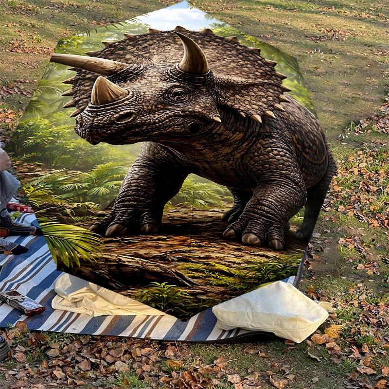 1PC Triceratops Jungle Umbrella-8-Rib Reinforced Portable Folding Travel Suitable for All Seasons Outdoor Daily Use -J0324