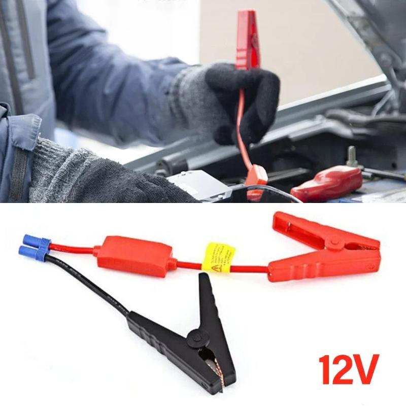 Car emergency start power clip, anti reverse charging and sparking silicone connection wire, outdoor battery grounding wire