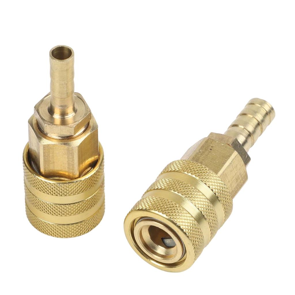 For Tire Inflation Tire Valve Connector Brass Fitting Solid Brass Construction Anti-slip Knurled Grip Precision Sealing Ring