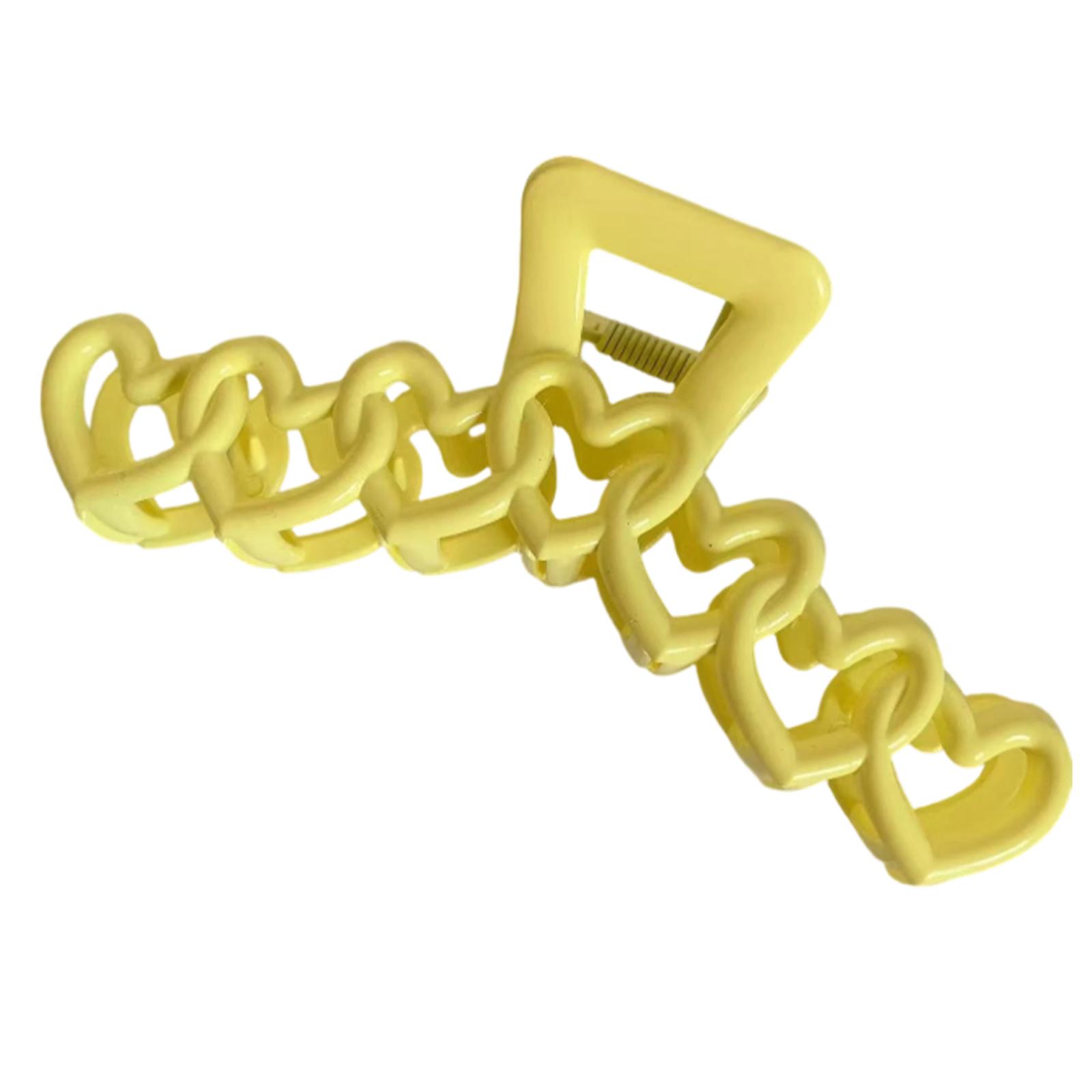 Hollow Heart-shaped Hair Clip At The Back Of The Head One Size жёлтый