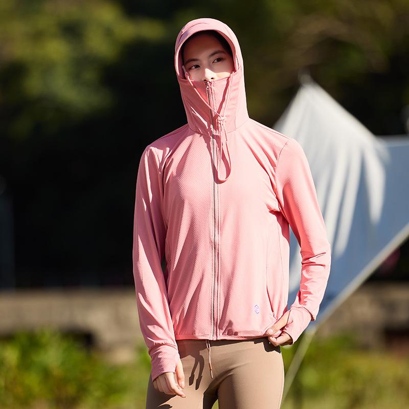 Women’s UPF50+ Sun Protection Jacket Wide Brim Hood UV Protection Lightweight Breathable Outdoor Sunscreen Hoodie