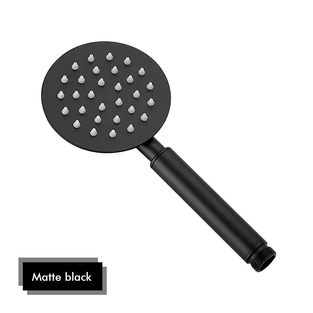 Gunmetal Hand Shower Round Head High Water Pressure Bathroom Portable Handheld Shower 304 Stain Steel Accessories