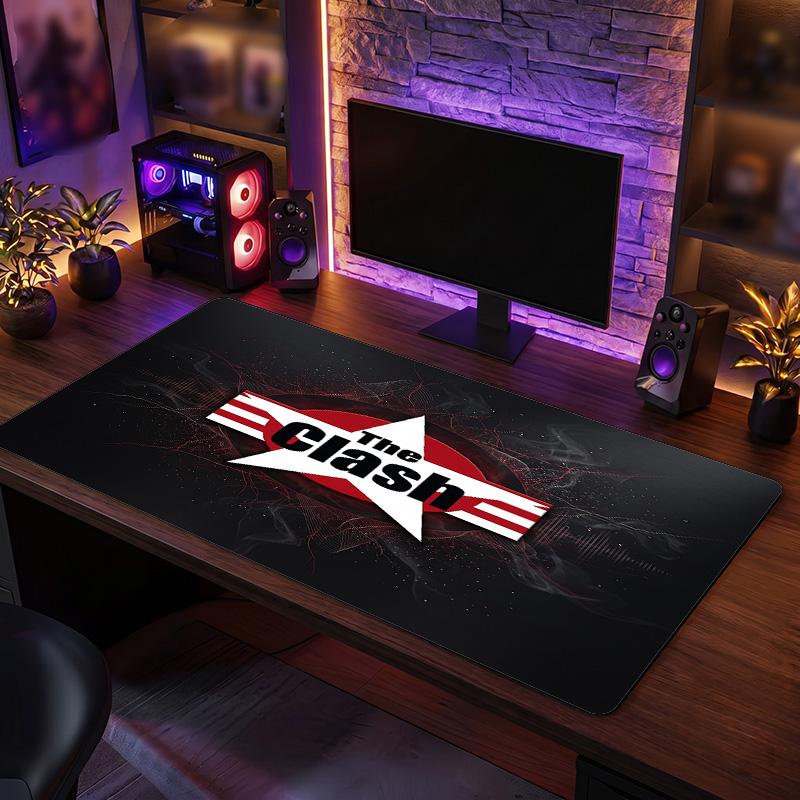 The Clash Print Large Mouse Pad Smooth Surface Anti?Slip Desk Mat For Gaming Office Laptop Decoration