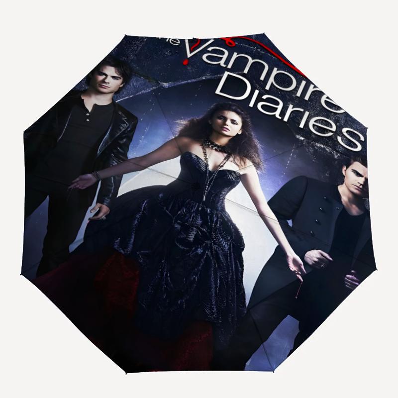 1pc The Vampire Diaries3 Umbrella, Sun Protection, And UV Shielding. It Has Eight Sturdy Ribs for Outdoor Use And Perfect Gift
