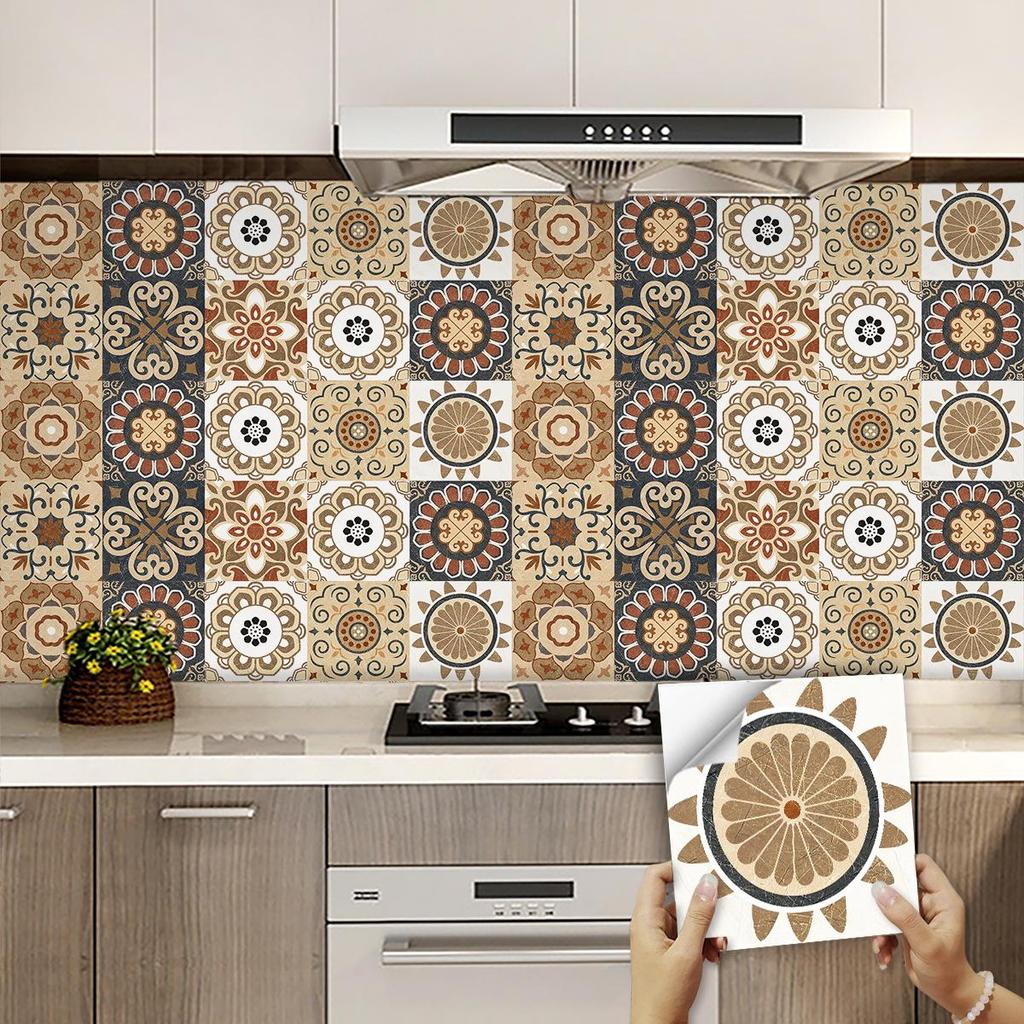 Marocké retro křišťálové tvrdé samolepky na zeď - Dekorace pro renovaci domova