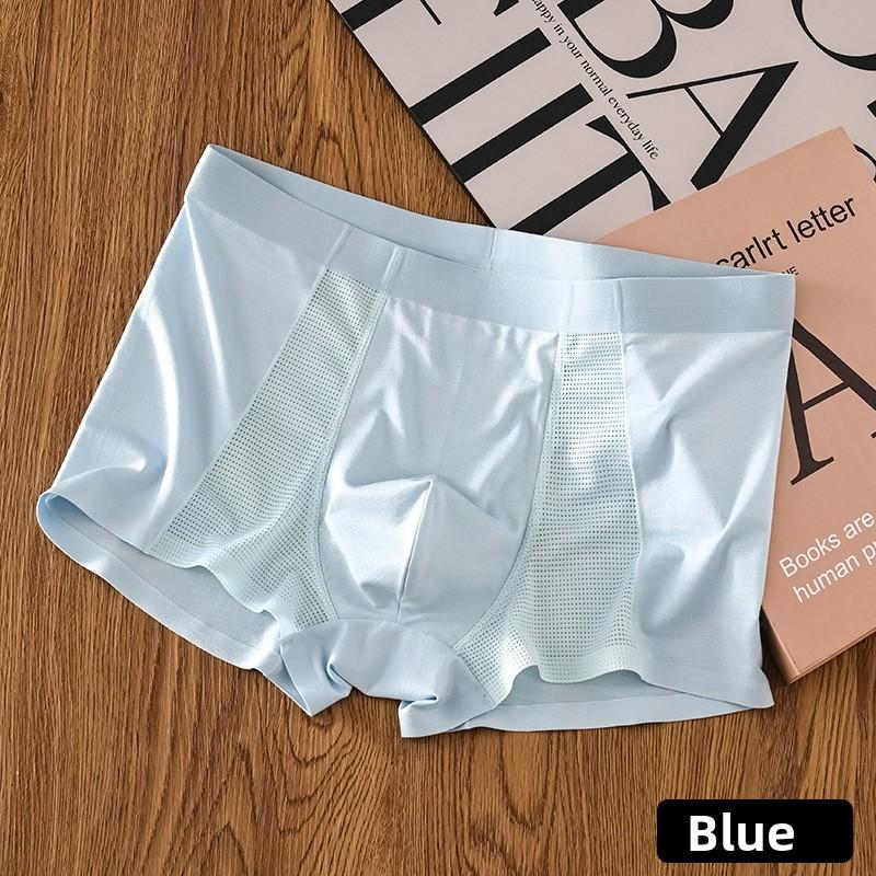 Large-sized Men's Summer Thin and Fashionable New Ice Silk Breathable Mesh Briefs