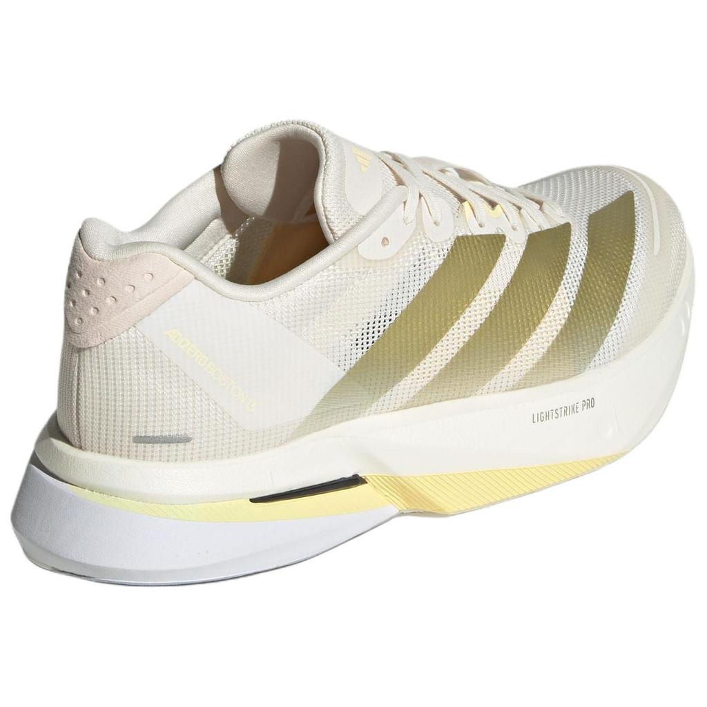 adidas Womens Adizero Boston 13 'Chalk White Gold Metallic' (women's sizes) Chalk White / Gold Metallic / Orange Tint Running Shoes JS4952