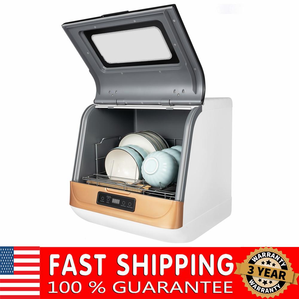 Countertop Dishwasher Portable Mini Dish Washer Installation-Free Dishwasher 360° Rotating Spray Deep Cleaning For Home